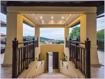 The stairway entrance to our Acaciawood Villa