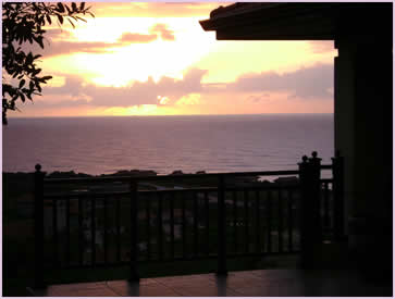 A beautiful sunrise seen from the Acaciawood villa of Zimbali Holiday Home